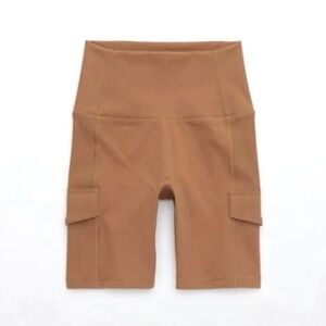 Aerie | High Rise Bike shorts (tan/brown)